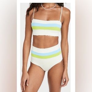 L*Space Stripe Bikini Top and Portia Stripe Bottoms | Small